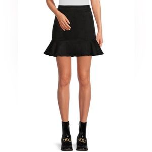 NWT💕A Loves A Faux Suede High Rise Ruffle Hem Mini Skirt Size XS